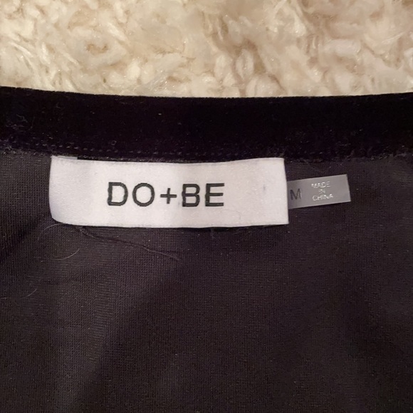 Black Velvet Crop Top - Picture 3 of 3